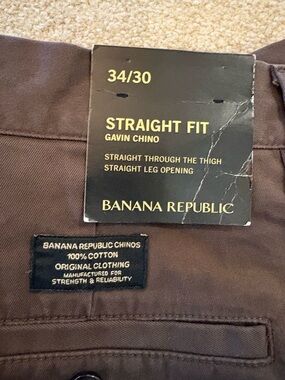 Banana Republic Straight Fit Gavin Chinos in Dark Brown